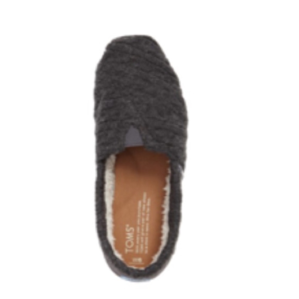 🆕 TOMS Classic  Knit Faux Shearling Lined Slip-O - Picture 4 of 8
